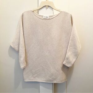 The‎ Reset R Label Ribbed Dolman 3/4 Sleeve Sweater
